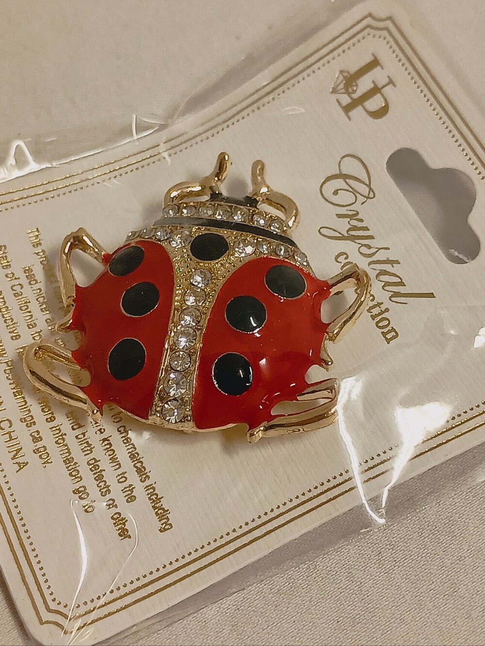 Women's Fashion Pin Jewelry Brooch Ladybug Gold - Picture 3 of 6